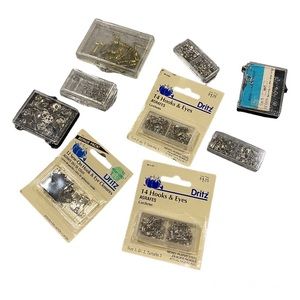 Vintage Lot Dritz Sewing Supplies Snaps Hook Eye Closures & more
